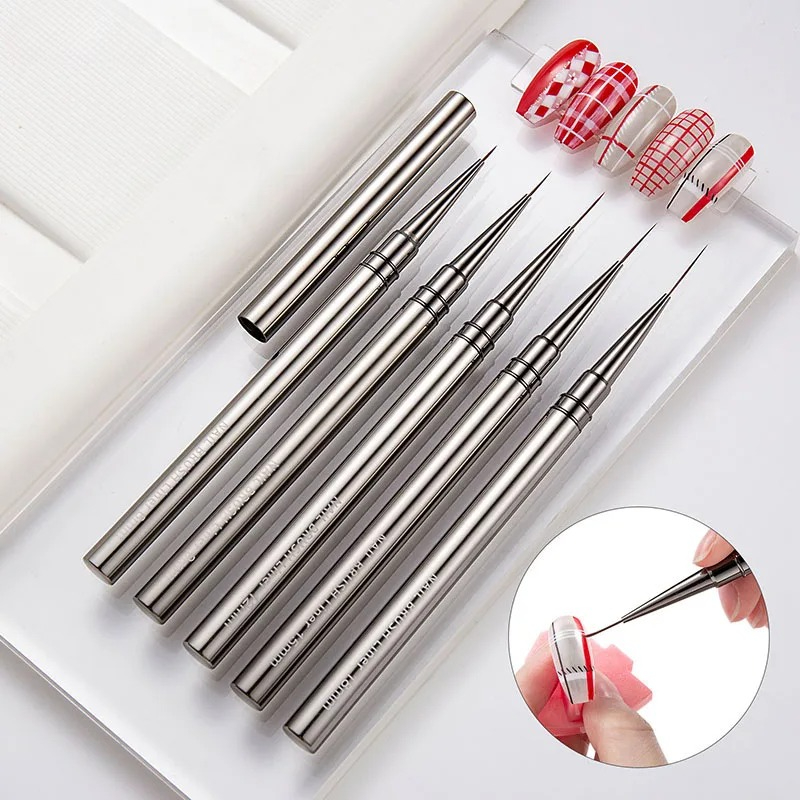 Coloured Gel Set - 5pcs Nail Art Liner Brushes Set