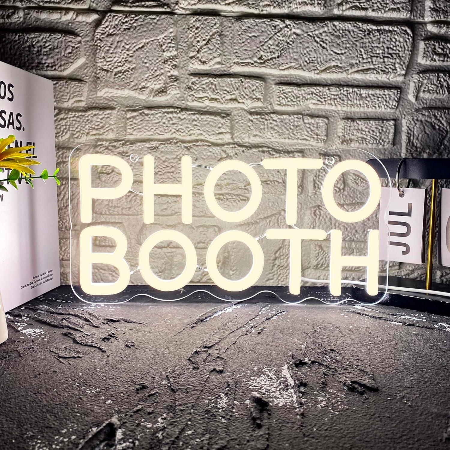 Photography Lighting Wedding Reception - Photo Booth Neon Sign Dimmable Sign