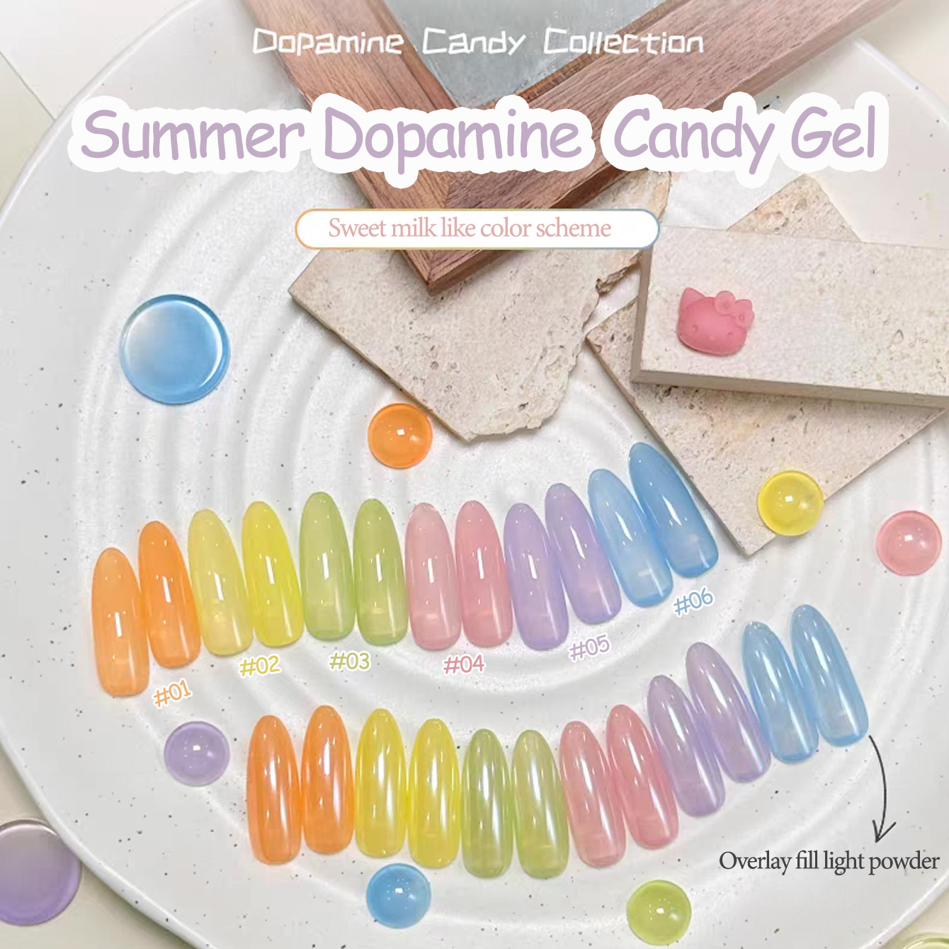 1pcs WS Ice Transparent Dopami - Coloured Gel Set recension och pris