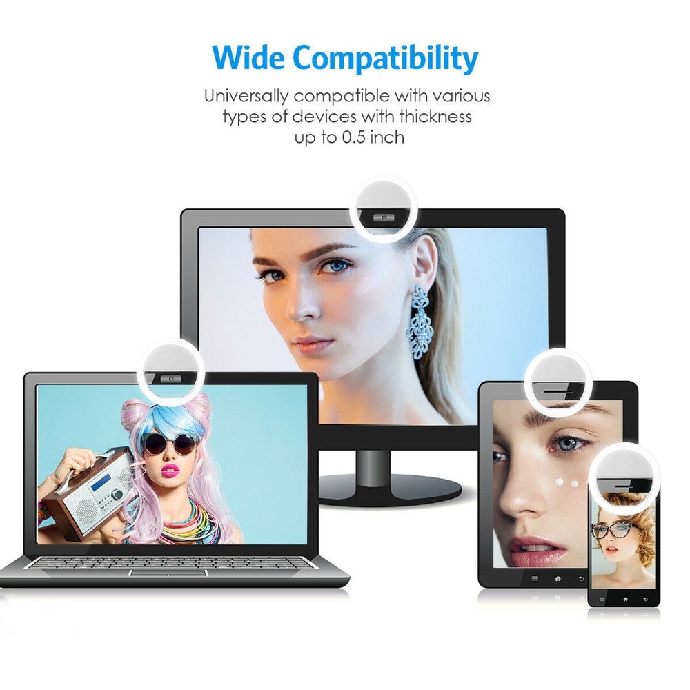 USB Rechargeable LED Selfie Ri - Photography Lighting Set Up recension och pris