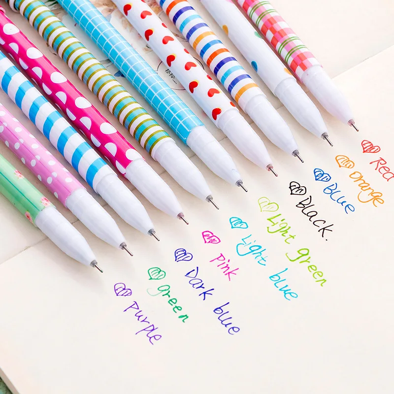 10Pcs/Box Cute Stationery 10 C - Coloured Gel Set recension och pris