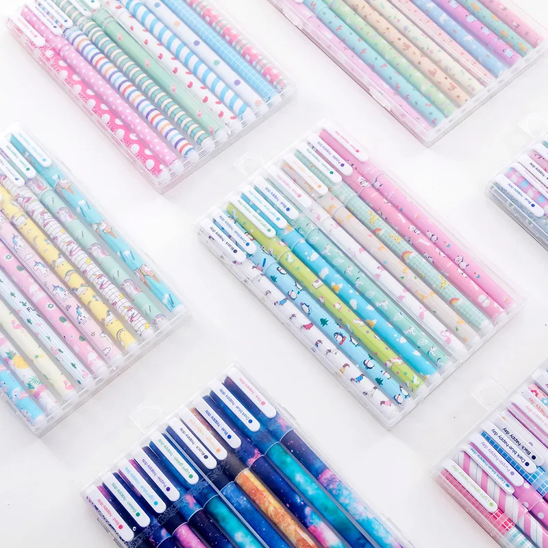10Pcs/Box Cute Stationery 10 C - Coloured Gel Set recension och pris