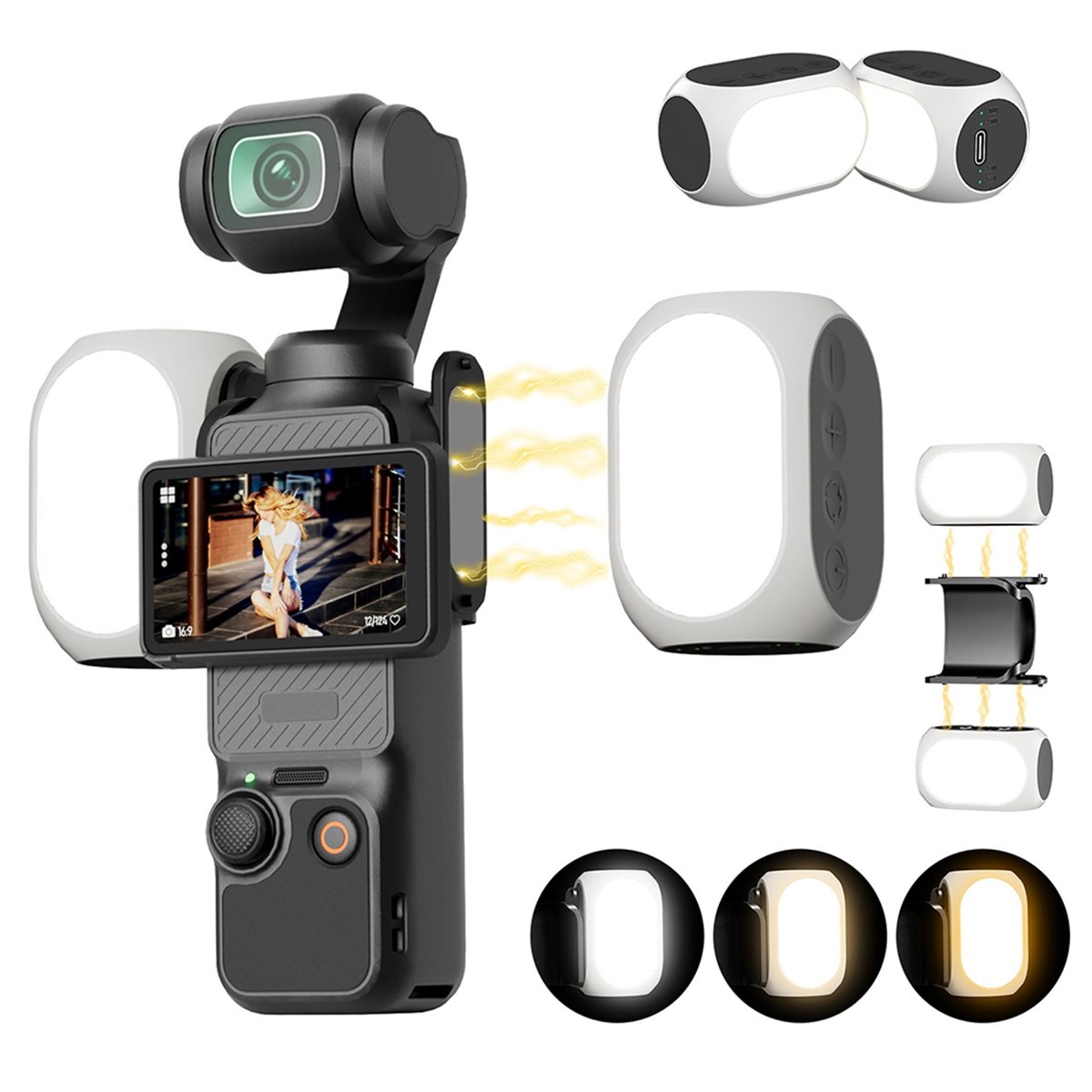 A48U For Pocket 3 Fill Light f - Photography Lighting Composition recension och pris