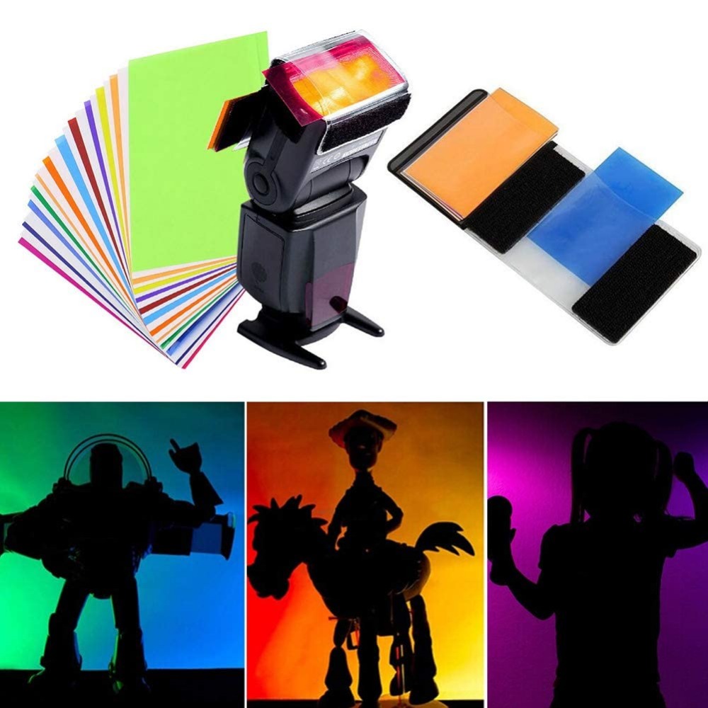 12 Colors Camera Flash Gels Li - Photography Lighting Meter recension och pris