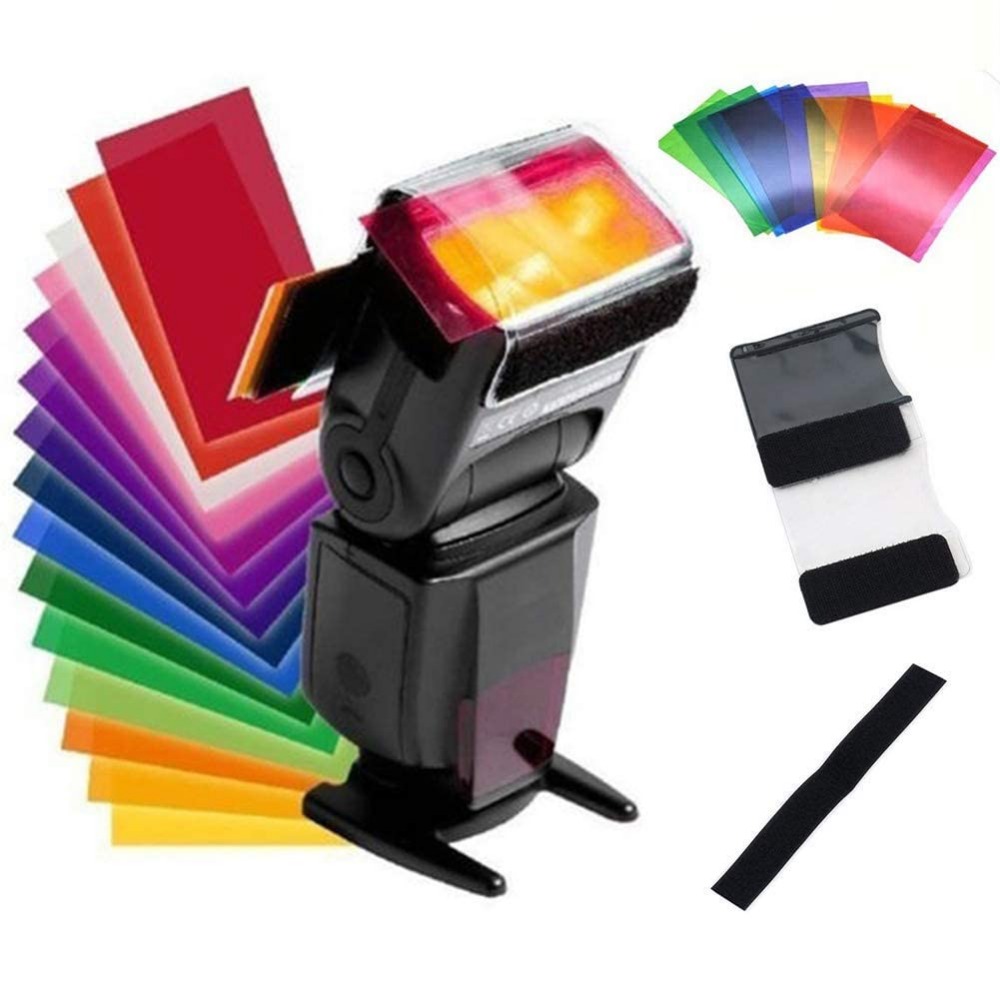 12 Colors Camera Flash Gels Li - Photography Lighting Meter recension och pris