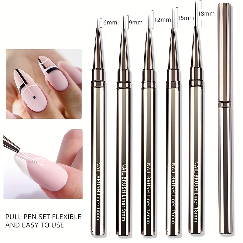5PCS Nail Art Liner Brushes Ha - Coloured Gel Set recension och pris