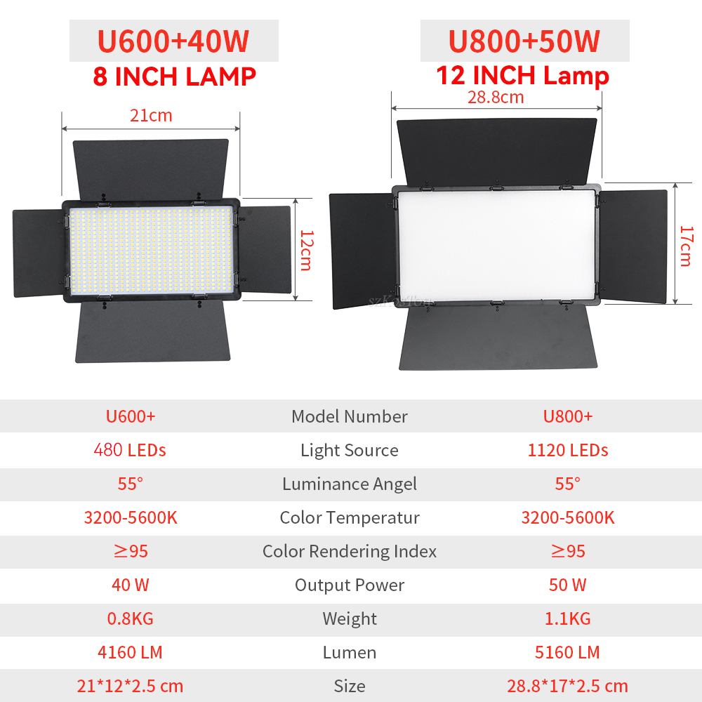 U800 U600 LED Photo Studio Vid - Photography Umbrella Lighting Kit recension och pris
