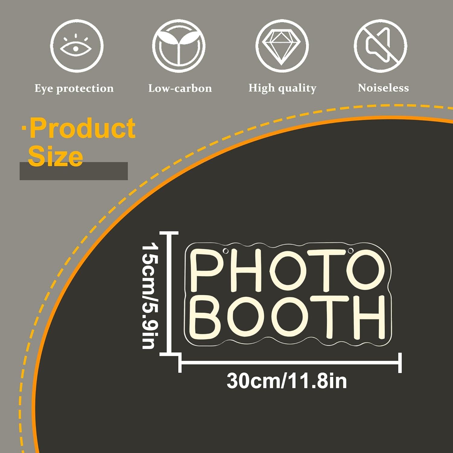 Photo Booth Neon Sign Dimmable - Photography Lighting Wedding Reception recension och pris